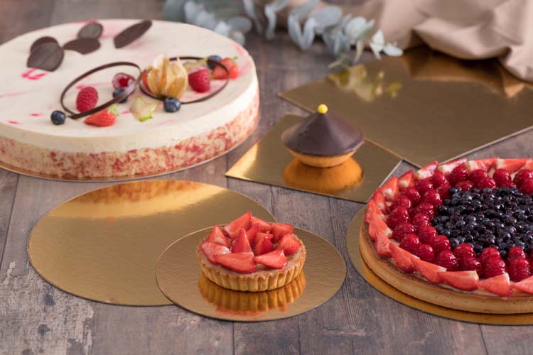 Carton doré pâtisserie ou support or idéal pour maintenir une tarte